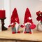 Northlight Fuzzy Hat Valentine's Day Gnomes - 11.5" - Red and Gray - Set of 2